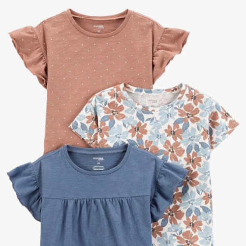 Simple Joys by Carter's Girls Short-Sleeve Shirts and Tops, Pack of 3