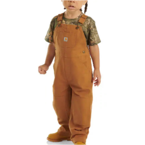 Kids' Canvas Bib Overall (Infant/Toddler) | Carhartt Brown | Carhartt
