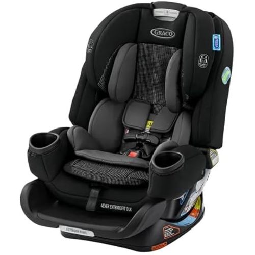 Graco 4Ever Extend2Fit DLX 4-in-1 Convertible Car Seat – Infant to Toddler, Rear & Forward Facing, Booster, Adjustable Recline, Car Seat, Miner