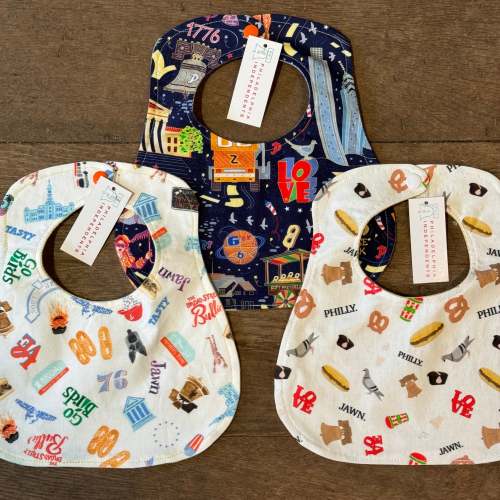 Philly Print Baby Bibs