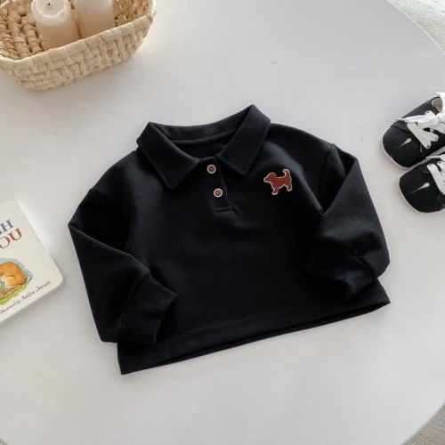 Baby Polo Dog Patch Striped T-shirt