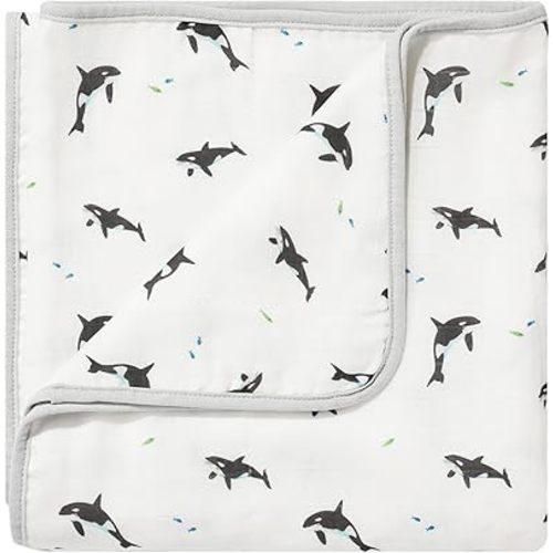 Bamboo Little Baby Blanket, Orca, Baby, 47"x47", 8-Layers