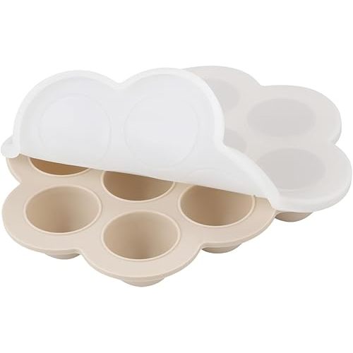 PandaEar Baby Food Freezer Tray with Lids, Silicone Baby Food Storage Container for Homemade Baby Food, 10 Portions- BPA Free, Purees, Breastmilk (Carnation)