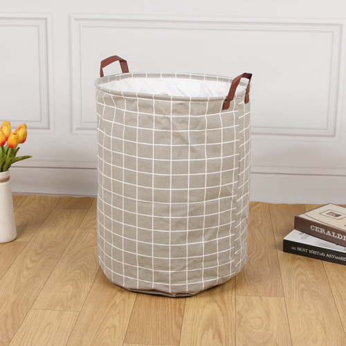 Large Laundry Hampers, Removable Laundry Basket, foldable fabric laundry basket, drawstring waterproof round cotton linen storage basket.