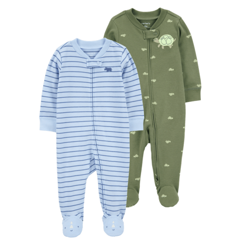 Baby 2-Pack Print 2-Way Zip Sleep & Play Pajamas | Carter's