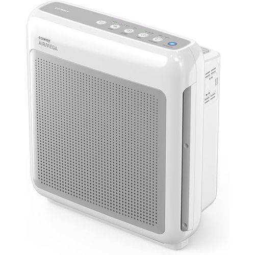 COWAY Air Purifiers for Home Up to 1,748ft², True HEPA Filter for Smoke, Allergies, Pet Dander, Odor, Air Quality Monitor, Auto&Eco Mode, Timer, Filter Indicator, 3yr Warranty, 200M, White