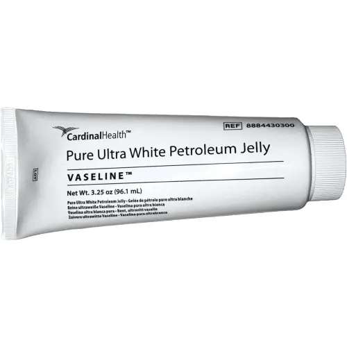 5 Pack Medical Grade Vaseline Pure Ultra White Petroleum Jelly, 3.25 oz (97.5 mL) Tubes ONLY by Kendall/Covidien