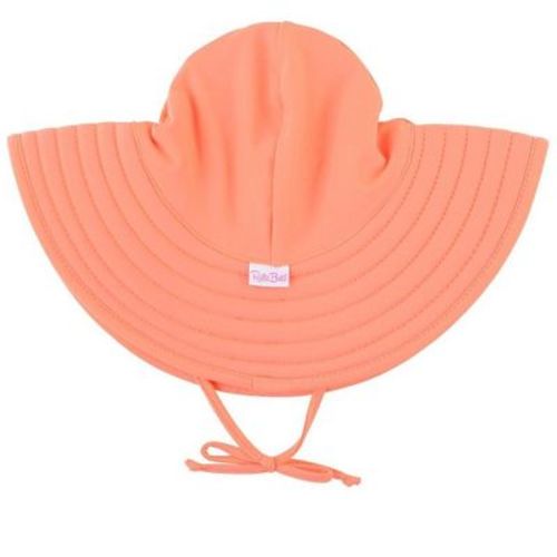 Rufflebutts Girls Upf50+ Sun Protected Swim Hat - Pink Seersucker, 3t-5