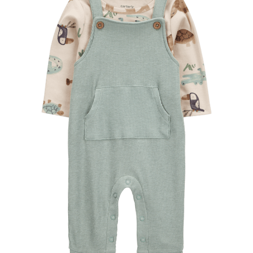Green Baby 2-Piece Long-Sleeve Tee & Thermal Coverall Set | Carter’s Oshkosh Canada