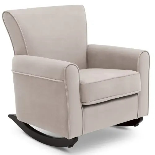 Delta Children Lancaster Rocking Chair Featuring Live Smart Fabric, Linen