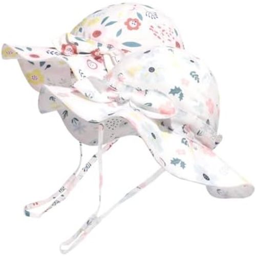 FURTALK Baby Girl Sun Hat Summer Beach Hats with UPF50+ Sun Protection Wide Brim Toddler Sun Hat Cap