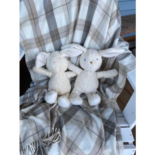 Organic Cotton Bunny Rabbit - Baby Gift for a girl or boy - Organic Cotton Sherpa Rabbit, Eco Friendly, Sustainably Made