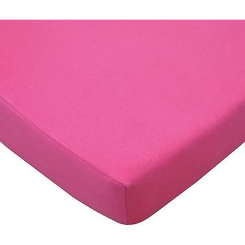 TL Care Supreme Fitted Crib Sheet 28" x 52", Enhanced Thickness for Soft, Breathable Neutral 100% Cotton Jersey Comfort, Fuschia, for Boys and Girls