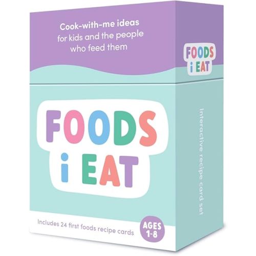Recipe Card Set for Healthy Kids 1-8 Year Old, Educational and Healthy Cooking Activity for Toddlers, Montessori Design Gift for Boys Girls Age 2-4 3-5
