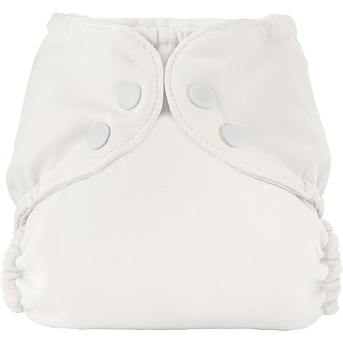 Esembly Cloth Diaper Cover Size 2 (18-35lbs) - Reusable Swim Diaper, Waterproof, Breathable - Adjustable Outer Layer Over Absorbent Inner for Blowout Protection - Parchment