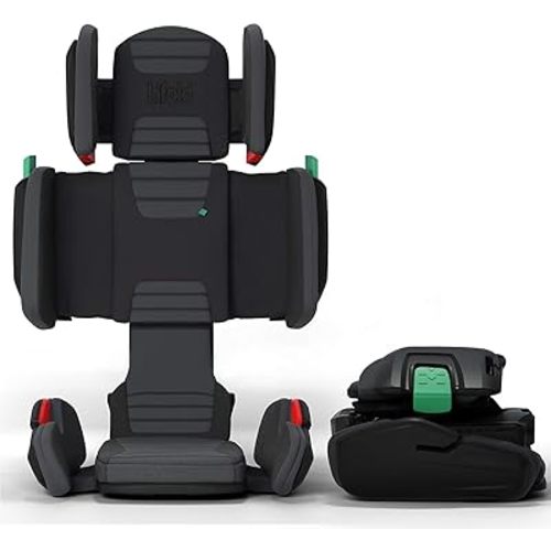 Mifold Hifold Adjustable Kids High Back Booster Car Seat with Strap – Slate Grey