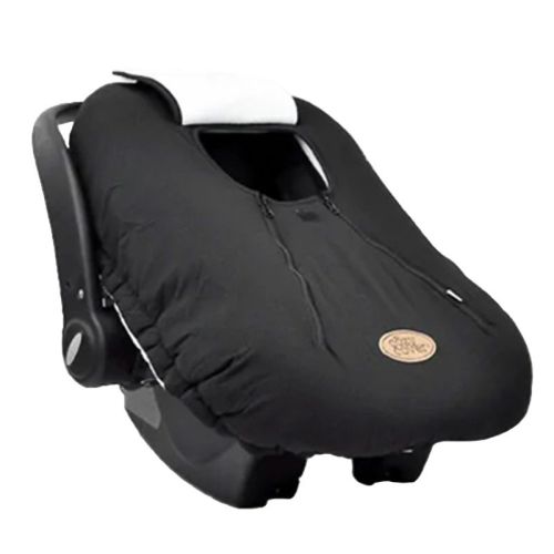 Cozybaby Cozy Cover Infant Car Seat Insulating Cover With Dual Zippers, Face Shield, And Elastic Edge For Travel During Winter Months, Black