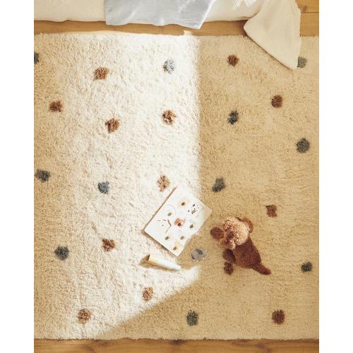 CHILDREN'S RECTANGULAR TEXTURED POLKA DOT AREA RUG | Zara Home United States of America