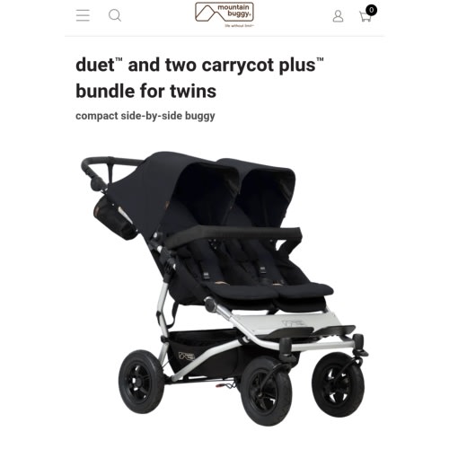 duet™ and twin carrycot plus™ for twins | buggies | Mountain Buggy®