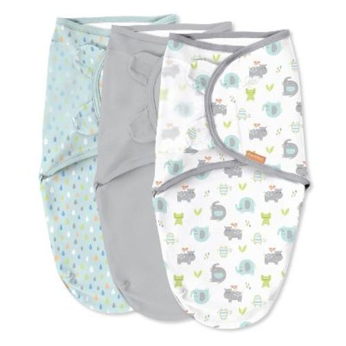 Swaddleme By Ingenuity Original Swaddle Wrap - Jungle Drops - S/m - 0-3 Months - 3pk