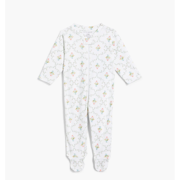 The Footie Pajama - Pastel Trellis – Hill House Home