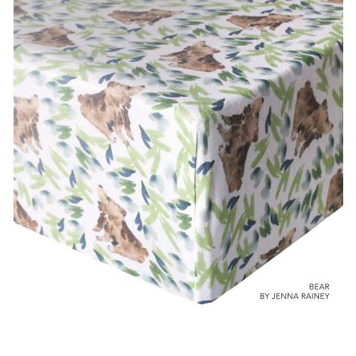 Premium Knit Fitted Crib Sheet - Bear