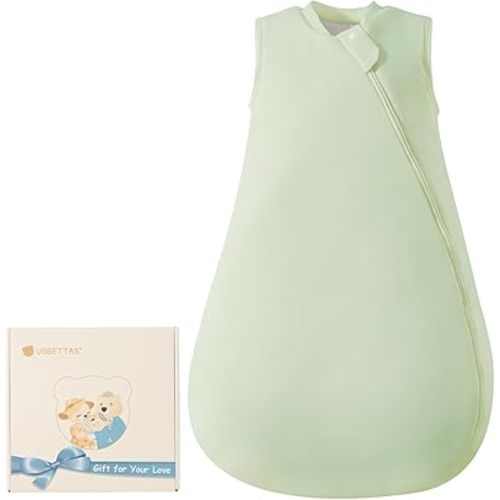 Baby Sleep Sack 6-12 Months, 1.0 Tog Supersoft Thermostatic Cotton Toddler Sleeping Sack for Babies Infant, 2-Way Zipper Baby Wearable Blanket for All Season