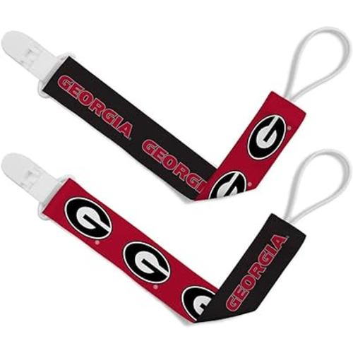 BabyFanatic Pacifier Clip 2-Pack - NCAA Georgia Bulldogs - Officially Licensed Baby Apparel