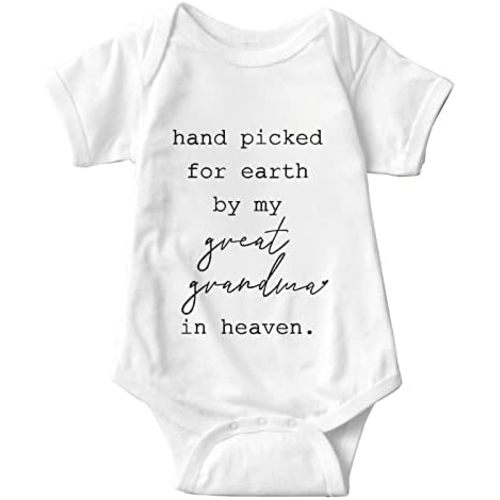 listery Great Grandma Bodysuit Hand Picked For Earth By My Grandma Newborn Hand Picked Great Grandma Clothes Boy Girl