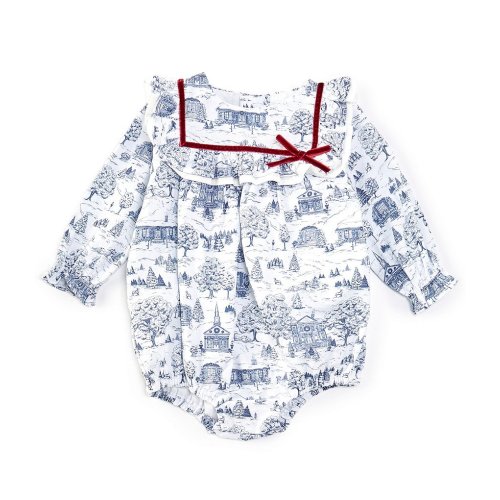 Edgehill Collection x Darby Fallon Clark Baby Girls 3-12 Months Ansley Toile Romper Set