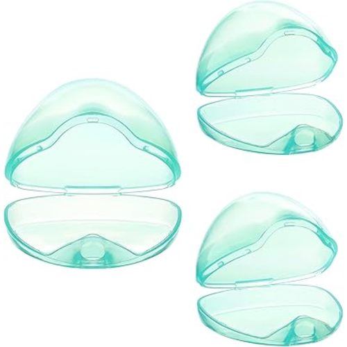 Accmor Pacifier Case, Pacifier Holder Case, Pacifier Container for Travel, BPA Free,Transparent Green, 3 Pack