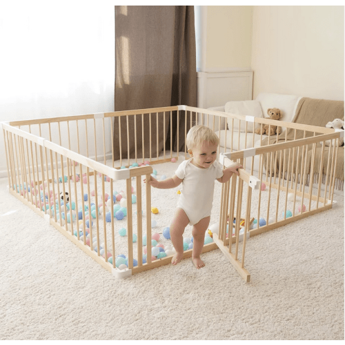 Natural Timber Baby Playpen
