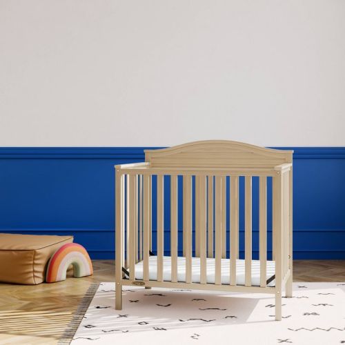 Graco Stella 4-in-1 Convertible Mini Crib with Mattress - Driftwood