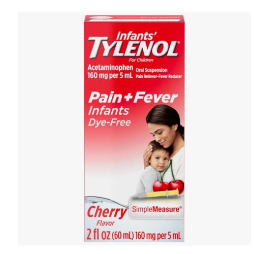 Tylenol Infant Fever Reducer and Pain Reliever for Babies, Dye-Free