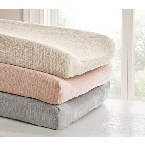west elm x pbk Organic Matelasse Changing Pad Cover | Bedding Basic | Pottery Barn Kids