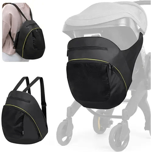 Upperkids Storage Bag Compatible with Doona Infant Car Seat Stroller, Stroller Accessories, Large Capacity Diaper Bag, Easy Access Zipper Design, Wearable Backpack, Stroller Organizer Bag, All Day Bag