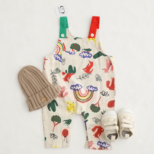 Baby Multicolor Animal Overalls