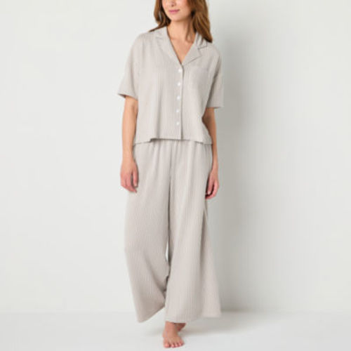Liz Claiborne Womens Short Sleeve 2-pc. Pajama Sets