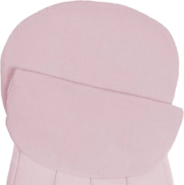 Snuggle Me Organic Infant Lounger Curve Muslin Cover - Petal