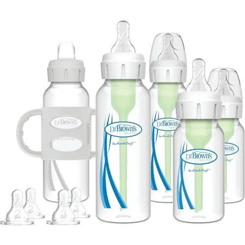 Dr. Brown’s Natural Flow® Anti-Colic Options+™ Narrow Baby Bottle Newborn Gift Set