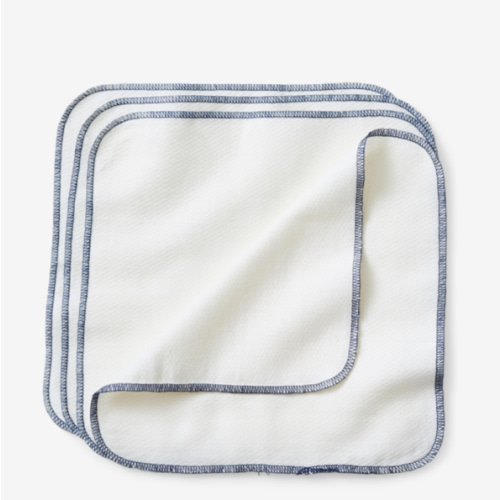 Esembly Wipe Ups, Organic Cotton Reusable Baby Wipes, Soft and Sturdy Washable Cloth Diaper Wipes, One Size, 12-pk