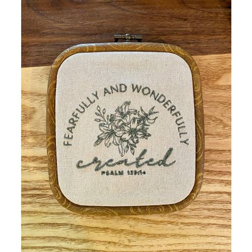 Fearfully And Wonderfully Finished Embroidery Hoop Wall Decor, Scripture Home Decor, Bible Embroidery, Framed Scripture, Embroidery Gift