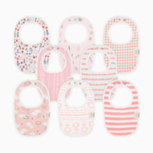 8-Pack Organic Baby Bibs for Boys, Girls - Soft Cotton Drooling and Teething Bibs for Baby Girl & Boy, Extra Absorbent, Easy To Clean & Put On for Toddler, Newborn, Infant 0-24 Months (Sweet Charm)