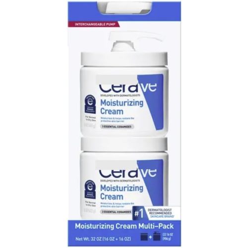 Moisturizing Cream Interchangeable Multi-Pack, 16 oz Jar with Pump + 16 oz Jar