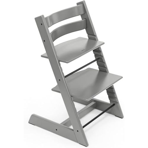 Stokke Tripp Trapp Chair, Storm Grey - Adjustable, Convertible Chair for Toddlers, Children & Adults - Convenient, Comfortable & Ergonomic - Classic Design