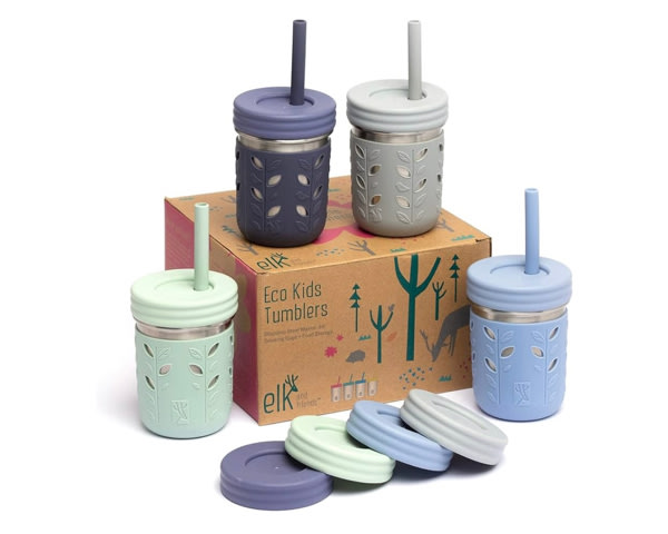 Elk and Friends 10oz Stainless Steel Kids + Toddler Drinking Cups