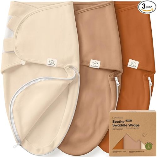 Baby Swaddle Sleep Sacks with Zipper - 3-Pack Swaddles for Newborns 0-3 Months, Infant, Baby Girls, Boys, Soft & Durable Newborn Sleep Sack, Easy Diaper Change Swaddling Blanket (Terracotta, OS)