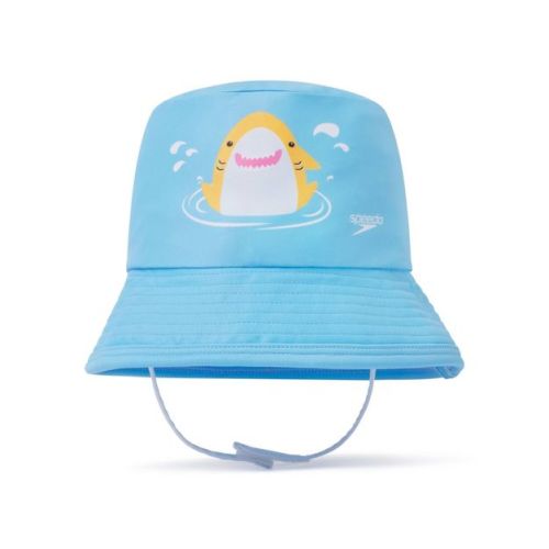 Speedo Toddler Bucket Hat - Blue Shark S/M: Toddler Swim Hat, UPF 50+, Adjustable Strap