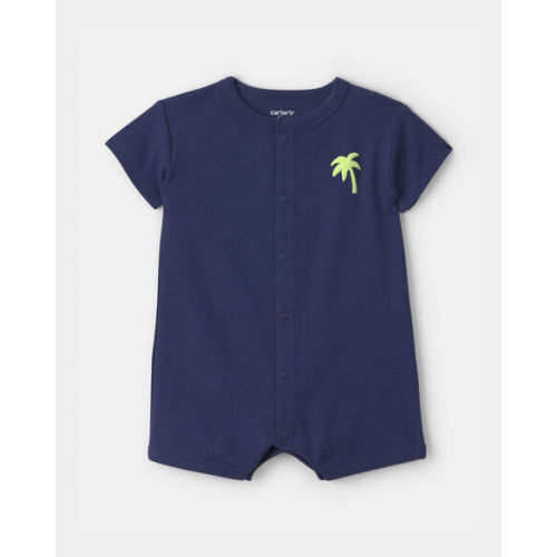 Baby Boy 'Surf Club' Short-Sleeve Romper - Navy Blue | Carter's