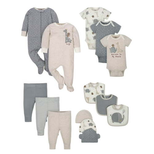 Wonder Nation Baby Boy or Girl Gender Neutral Shower Layette Gift Set, 14-piece